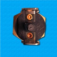 Thermostat KSD301 au 135°C - Reset manuelle - Terminaux vertical - Fixation avec vis M4 - Base en laiton