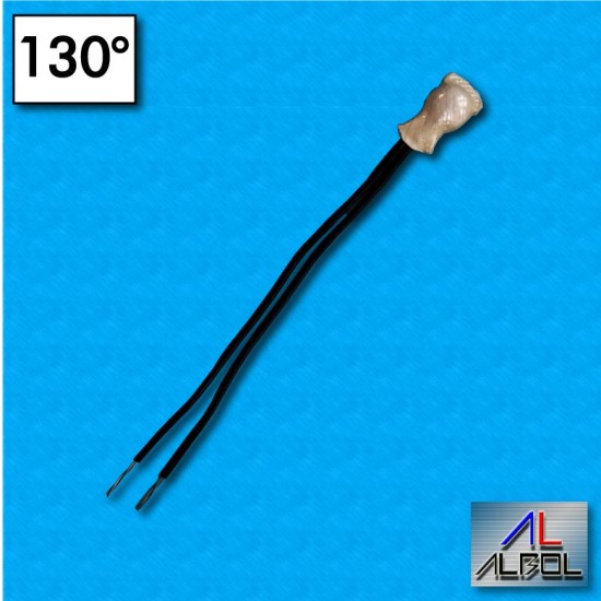 Protector termico AD02 - Temperatura 130°C - Cables 100/100 mm - Corriente nominal 2,5A