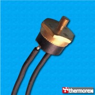 Thermostat TK24 at 60°C - Contacts normalement fermés - Fixation avec vis M4 - Cables 100/100 mm - Connexión Faston