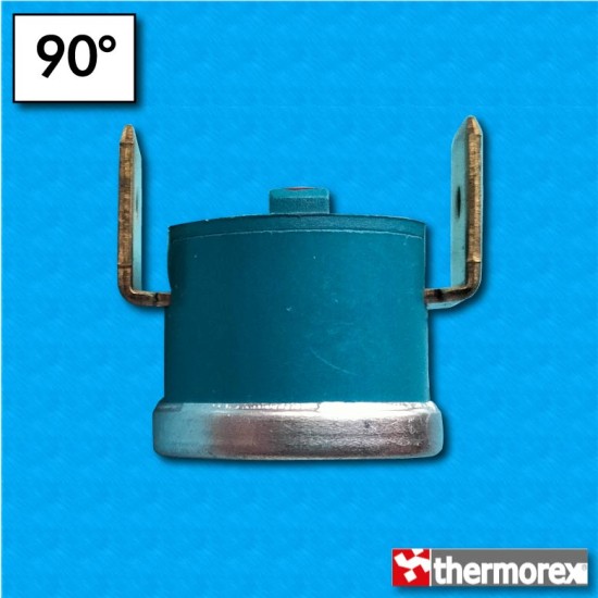 Thermostat TY60 at 90°C - Normally closed contacts - Vertical terminals - Without fixing - Rated current 10A