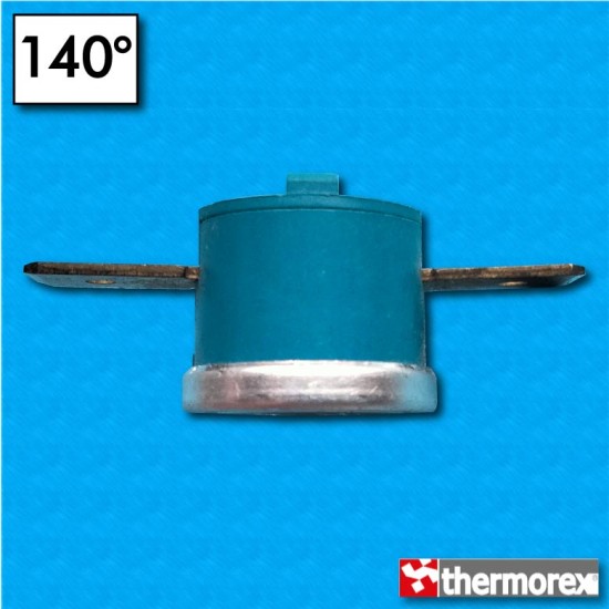 Termostato TY60 a 140°C - Contatti normalmente chiusi - Terminali orizzontali - Senza flangia di fissaggio - Portata 10A