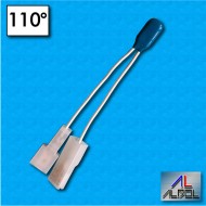 Thermal protector AM03 - Temperature 110°C - Cables 70/70 mm with D2 terminals - Rated current 2,5A
