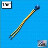 Thermal protector AC03 - Temperature 155°C - Cables 100/100 mm - Rated current 6,3A
