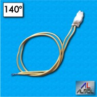 Thermal protector AC02 - Temperature 140°C - Cables 300/300 mm - Rated current 6,3A