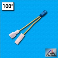 Thermal protector AM03 - Temperature 100°C - Cables 70/70 mm with D1 terminals - Rated current 2,5A