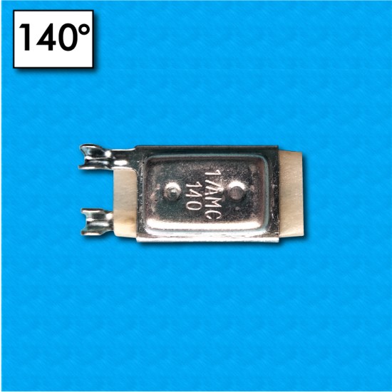 Thermal protector 17AMC - Temperature 140°C - Without cables - Rated current 9A