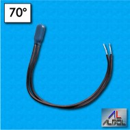 Protecteur thermal AM03 - Temperature 70°C - Cables 150/150 mm - Courant nominal 2,5A
