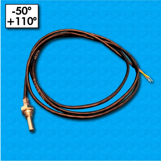 Sonda termica PT STPT100-01.046 - Range -50°/+110°C - Cables de PVC 1000mm