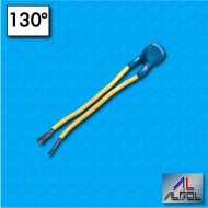 Protector termico AB03 - Temperatura 130°C - Cables 60/60 mm - Corriente nominal 6,3A