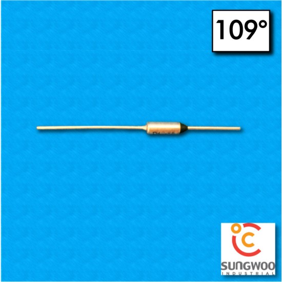 Termofusibile SUNG WOO tipo SW1 - Temperatura 109°C - Cabos 35x18 mm - Corriente nominal 10/15A
