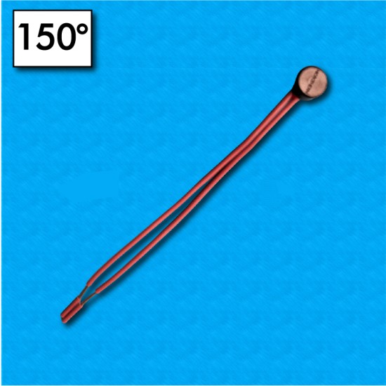 Thermal protector B12 - Temperature 150°C - Cables 100/100 mm - Rated current 5A