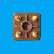 Terminal block AM-32x32-4P-M4 - Format 32x32mm - Provided with 8 nuts and 8 washers