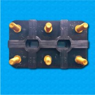 Terminal block AM-114x70-6P-M8 - Format 114x70 mm - Provided with 12 nuts, 12 washers and 3 bridges