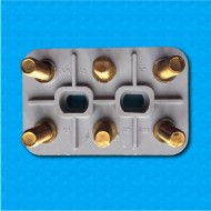 Terminal block AM-125x80-6P-M12 - Format 125x80 mm - Provided with 12 nuts, 12 washers and 3 bridges