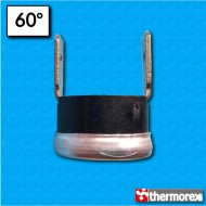 Thermostat TK24 at 60°C - Normally open contacts - Vertical terminals - No mounting