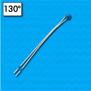 Protettore termico F11 - Temperatura 130°C - Cavetti 100/100 mm - Portata 2,5A