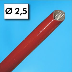 Guaina isolante - Diametro 2,5 mm - Temperatura di esercizio continuo da -60° a +250°C