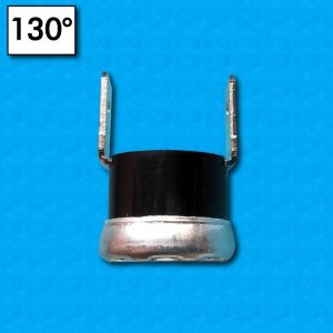 Termostato KSD a 130°C - Contatti normalmente chiusi - Terminali verticali - Senza flangia di fissaggio - Portata 16A