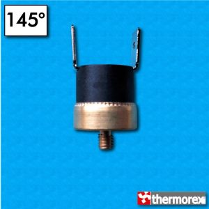 Termostato TK24 a 145°C - Contatti normalmente aperti - Fissaggio a vite M4 - Base rotonda - Corpo alto