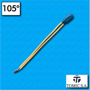 Protettore termico AM03 - Temperatura 105°C - Cavetti 100/100 mm - Portata 2,5A