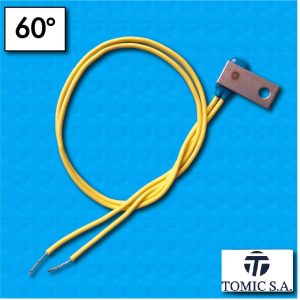 Protettore termico AM04 - Temperatura 60°C - Cavetti 300/300 mm - Portata 2,5A - Con clip a un foro