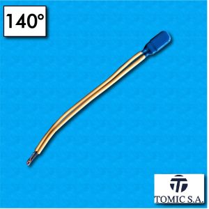 Protettore termico AM13 - Temperatura 140°C - Contatti normalmente aperti - Cavetti 100/100 mm - Portata 2,5A