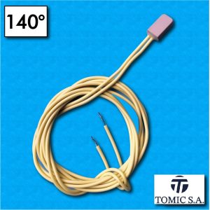 Protettore termico AM17 - Temperatura 140°C - Contatti normalmente aperti - Cavetti 1000/1000 mm - Portata 2,5A