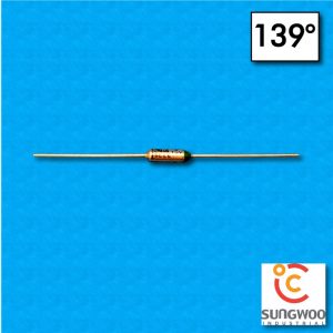 Termofusibile SUNG WOO tipo SW1 - Temperatura 139°C - Reofori 35x35mm - Portata 10/15A