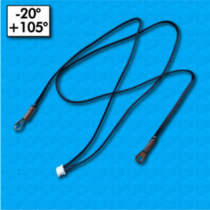 Sonda termica ST-KWCT-37-500 - Range -20°/+105°C - Cavetti in PVC 275/500mm - Beta 4267 - Corpo con occhiello