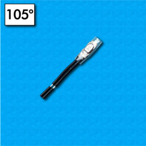 Protettore termico CS2-CP - Temperatura 105°C - Cavetti 40/40 mm - Portata 8A - Sensibile alla corrente